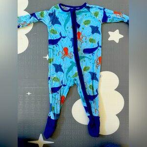 Little sleepies under the sea zippie. Size 3 to 6 months.